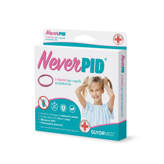 GlyorMed Never PID Elastici per capelli antipediculosi 2 pz